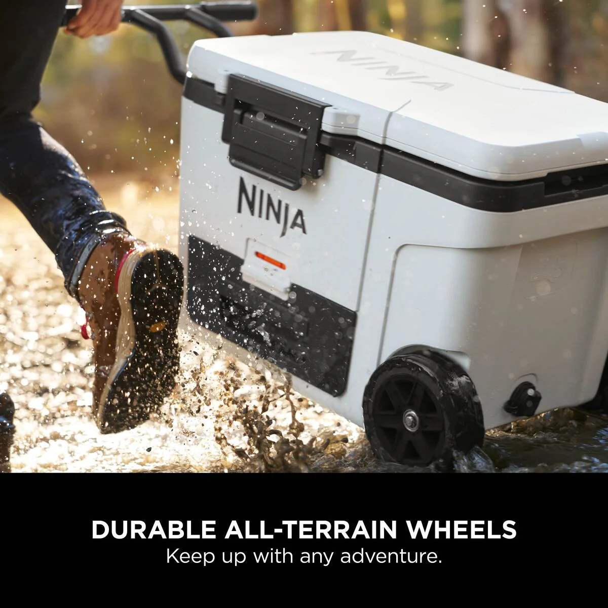 Ninja FrostVault 45QT/42L Wheeled Cooler with Dry Zone, Cloud White FB245UKWH - Image 2