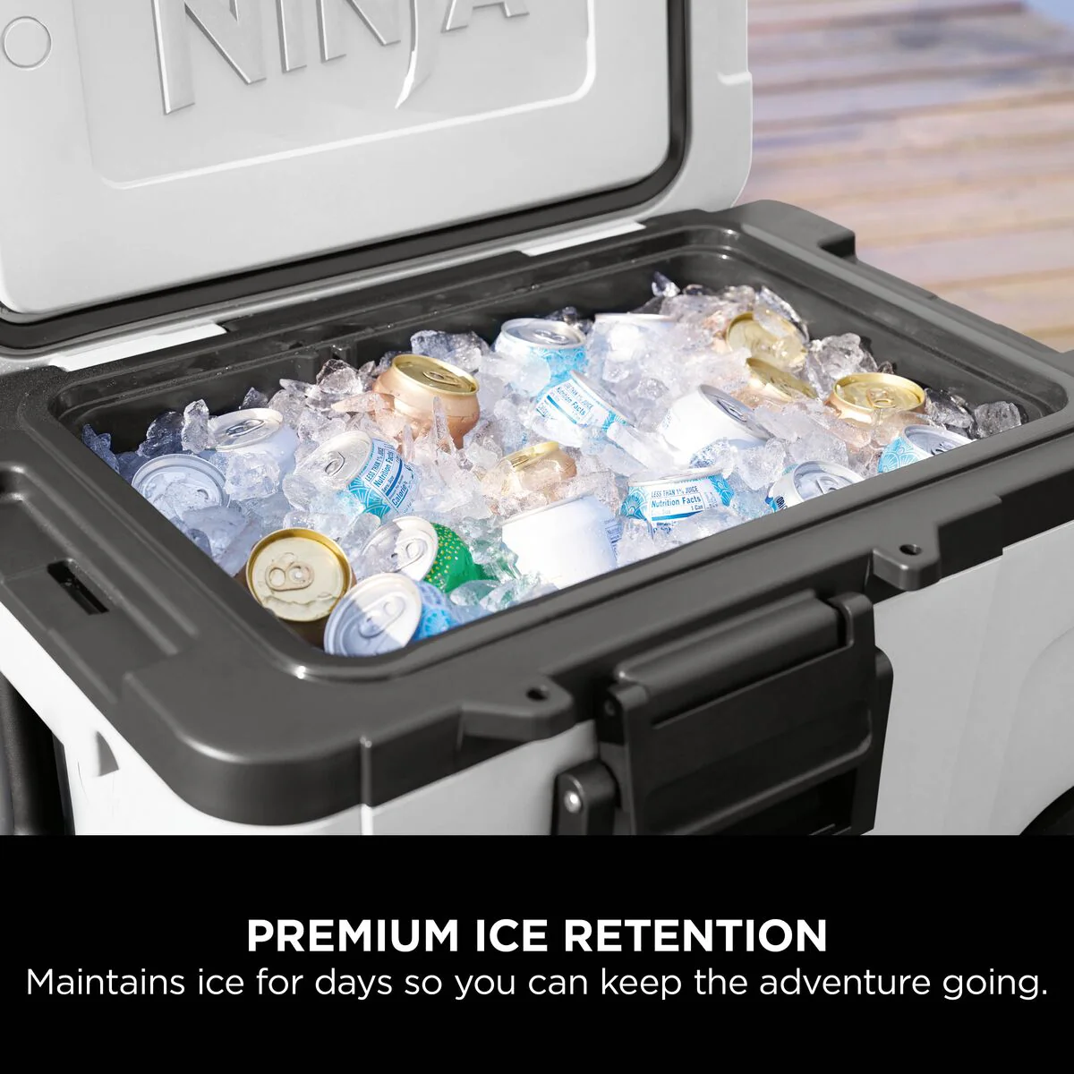 Ninja FrostVault 45QT/42L Wheeled Cooler with Dry Zone, Cloud White FB245UKWH - Image 4