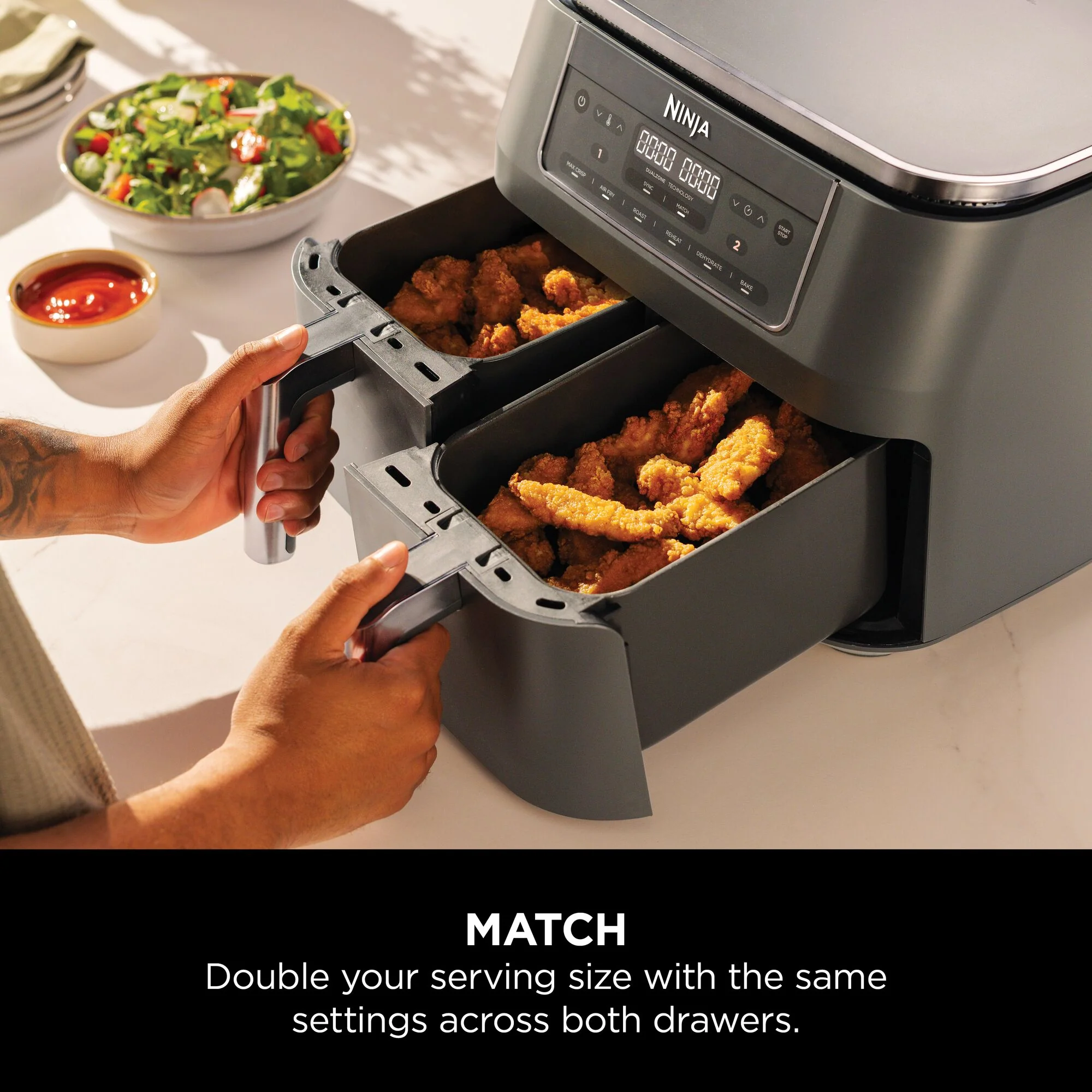 Ninja 6-in-1 Dual Zone Air Fryer 7.6L DZ300UK - Image 4