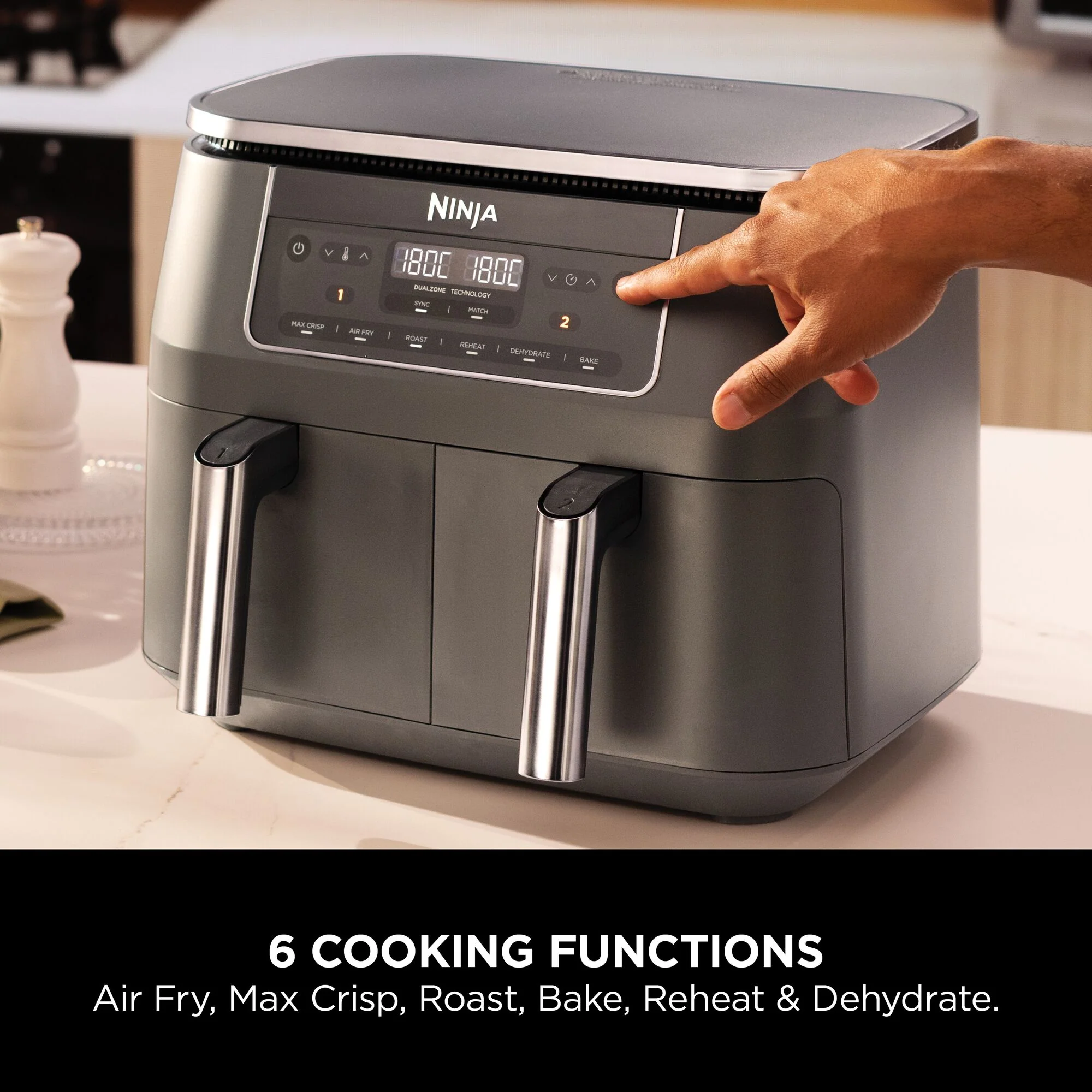 Ninja 6-in-1 Dual Zone Air Fryer 7.6L DZ300UK - Image 5