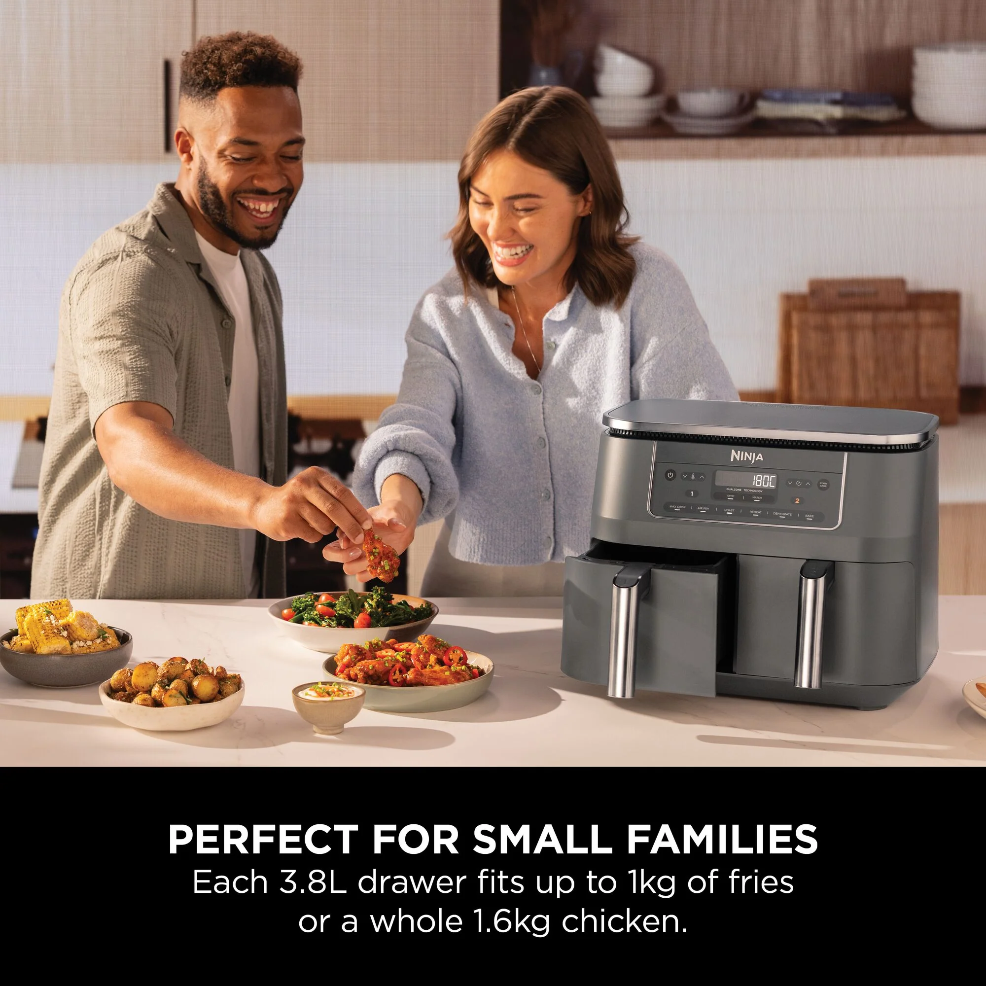 Ninja 6-in-1 Dual Zone Air Fryer 7.6L DZ300UK - Image 7