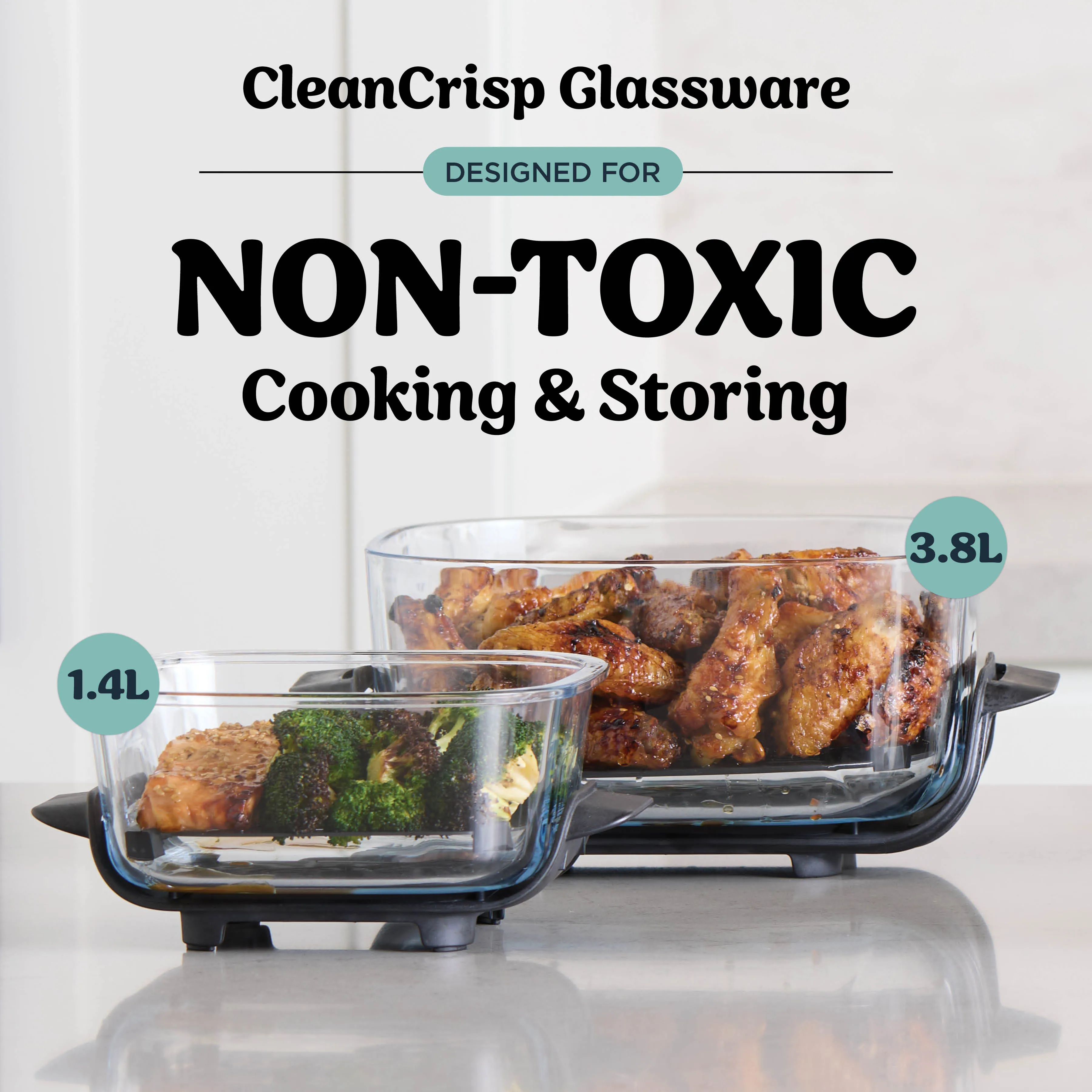 Ninja CRISPi 4-in-1 Portable Glass Air Fryer - Cyber Space FN101UKGY - Image 5
