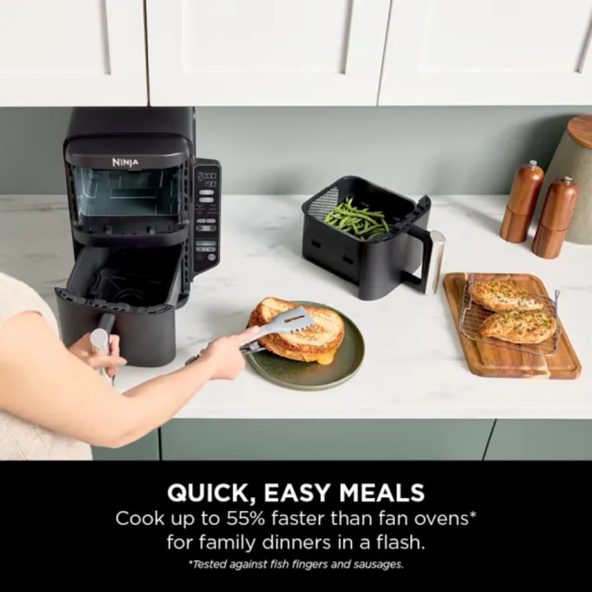 Ninja Double Stack 2-Drawer Air Fryer 7.6L – SL300UK - Image 4