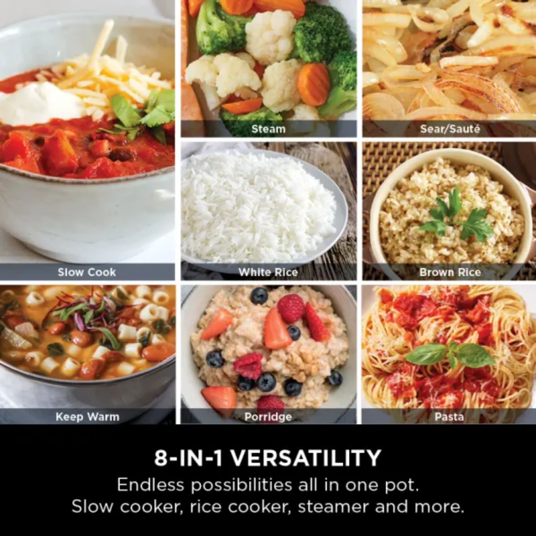Ninja Foodi 8-Mode 6L PossibleCooker Rice & Slow Cooker MC1101UK - Image 4