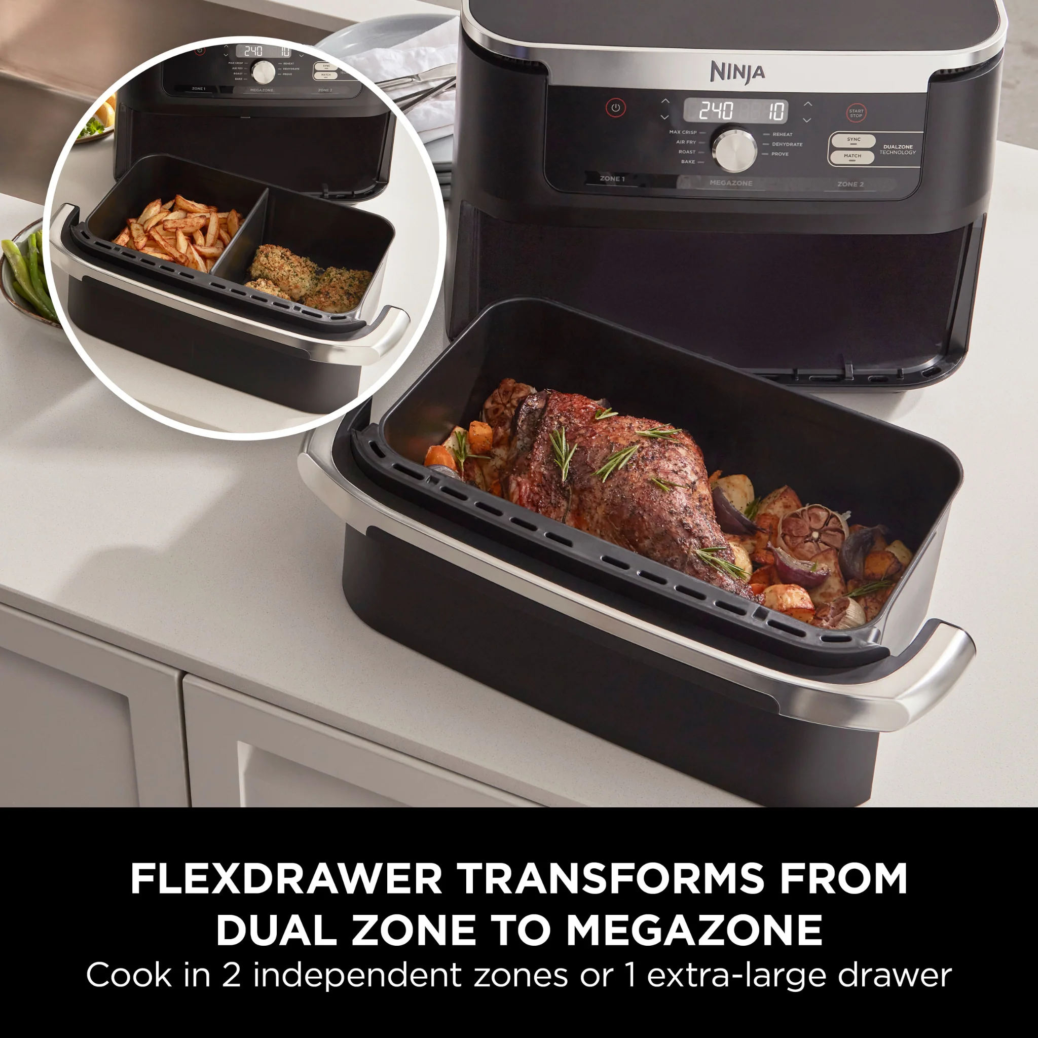 Ninja Foodi FlexDrawer Dual Air Fryer 10.4L AF500UK - Image 8