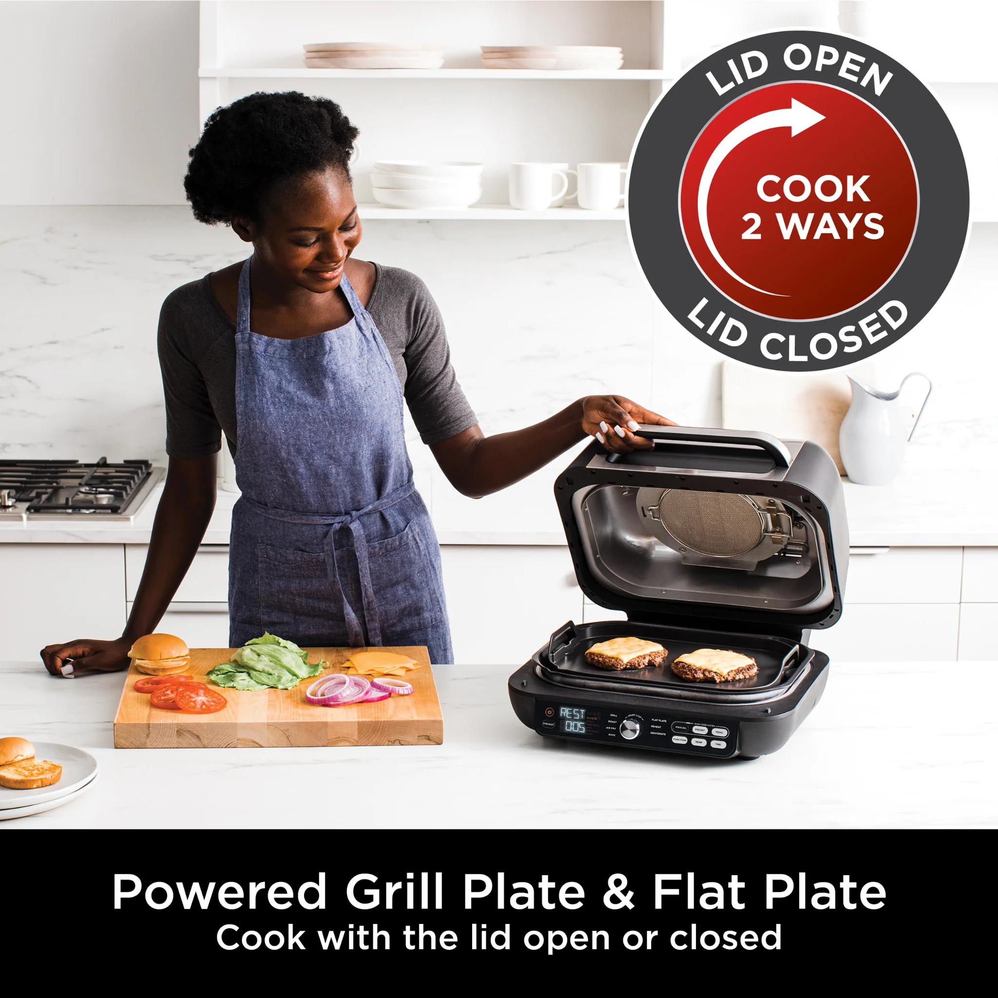 Ninja Foodi MAX Pro Health Grill, Flat Plate & Air Fryer AG651UK - Image 4