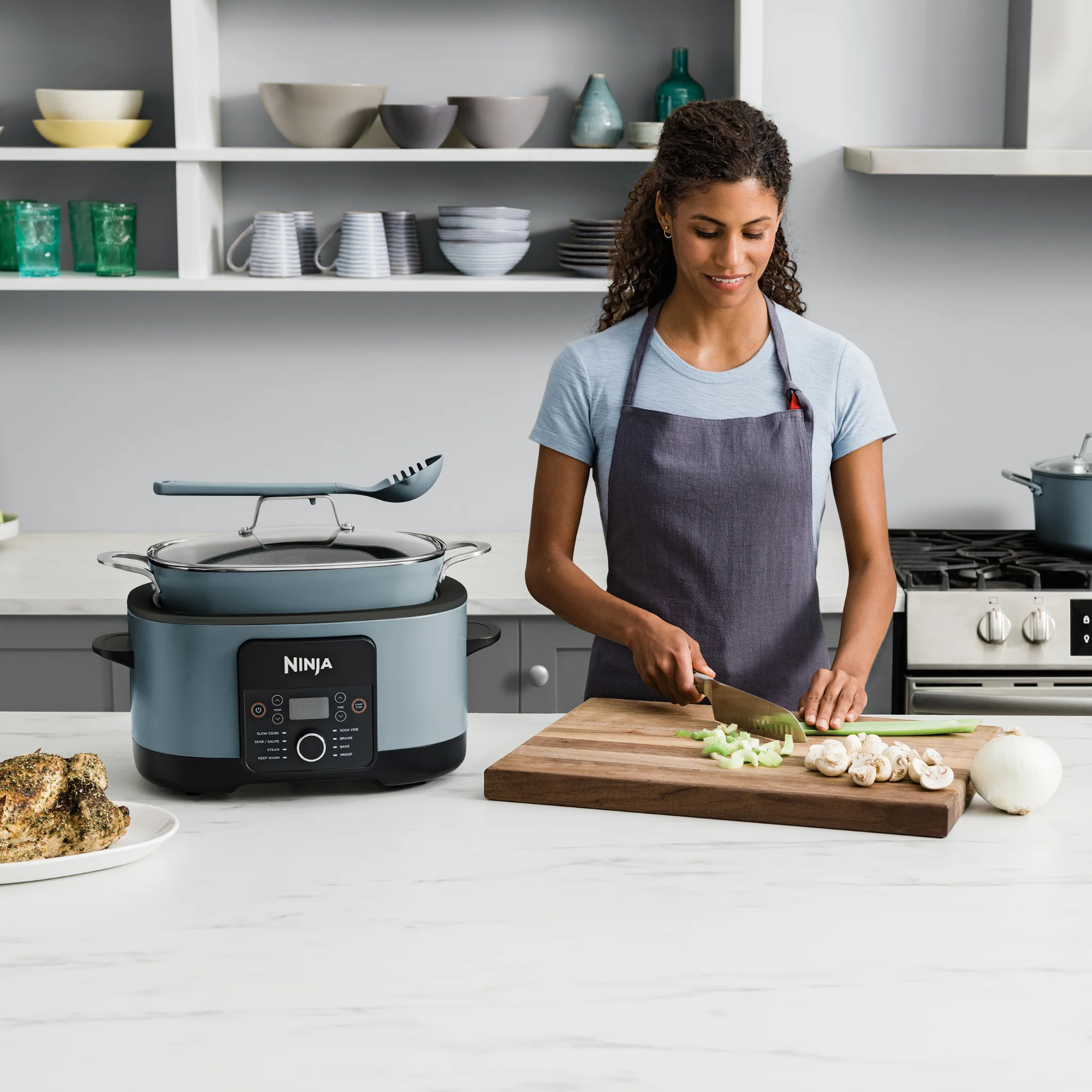 Ninja Foodi 8-in-1 PossibleCooker Slow Cooker & Multi-Cooker Sea Salt Grey [MC1001UK] - Image 4