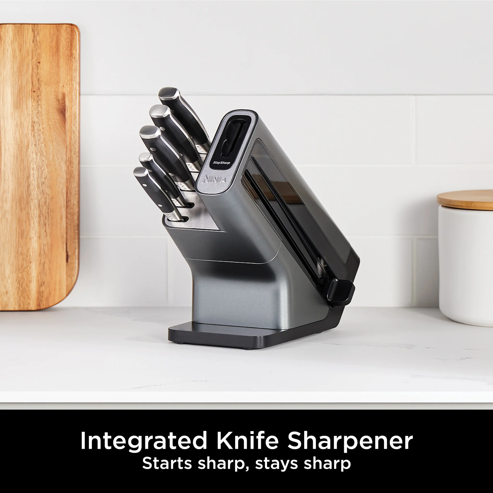 Ninja Foodi StaySharp Knife Block with Integrated Sharpener – 5-Piece Set [K32005UK] - Image 12