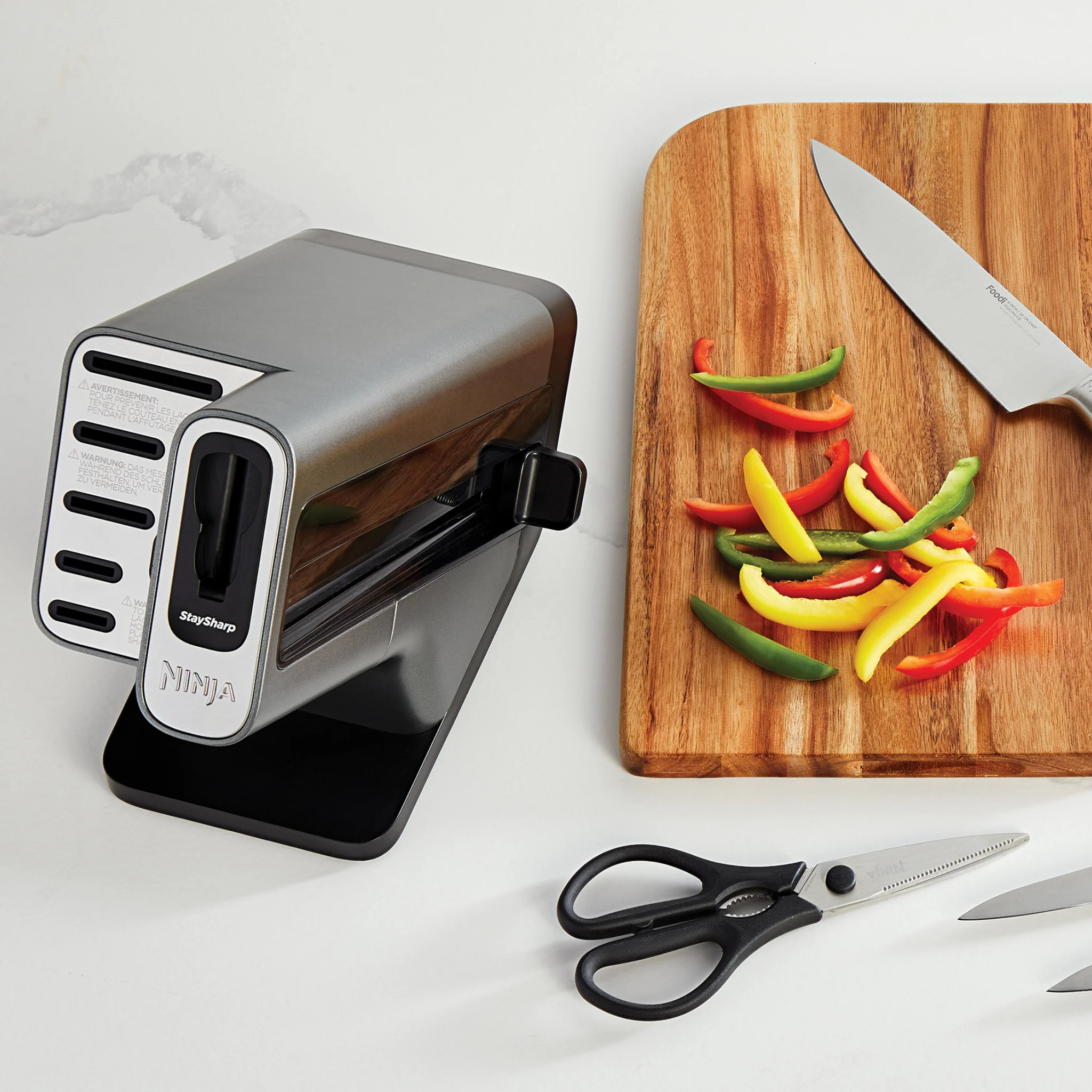 Ninja Foodi StaySharp Knife Block with Integrated Sharpener 6-Piece Set K32006UK - Image 3