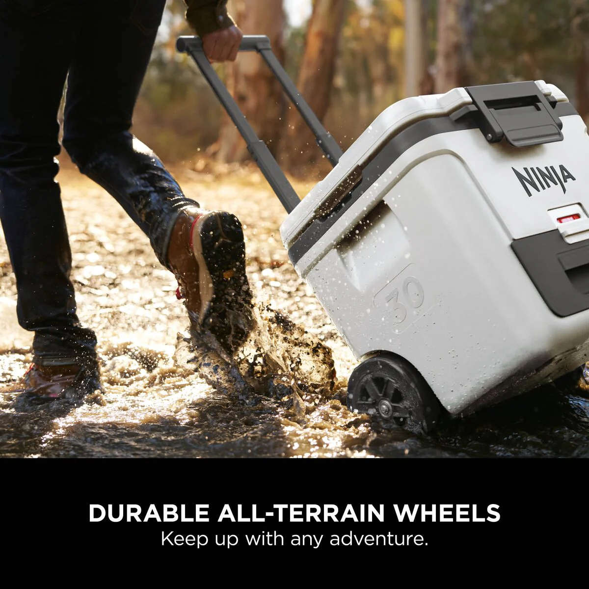 Ninja FrostVault 30QT/28L Wheeled Cooler with Dry Zone, Cloud White FB230UKWH - Image 4
