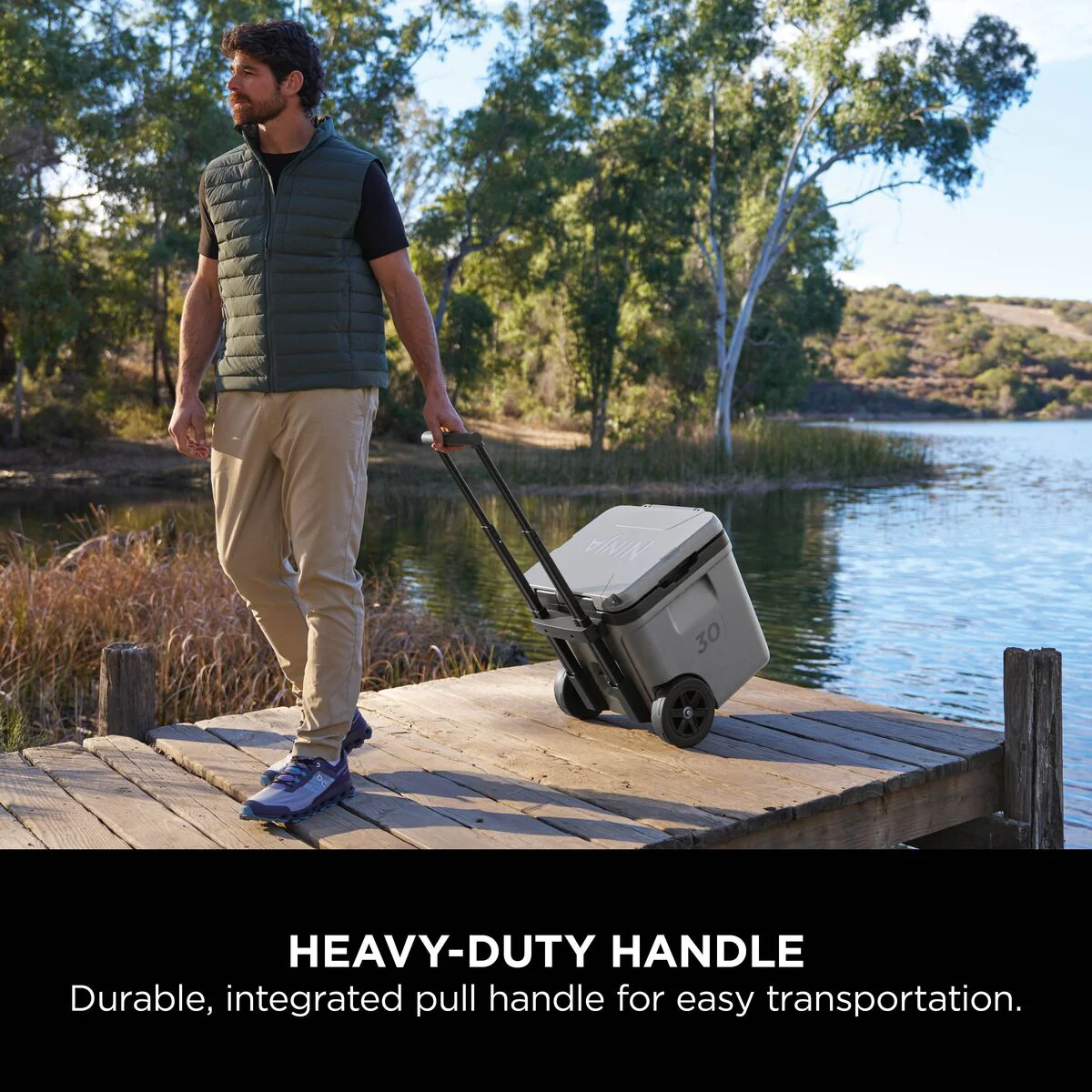 Ninja FrostVault 30QT/28L Wheeled Cooler with Dry Zone, Slate Grey FB230UKGY - Image 5