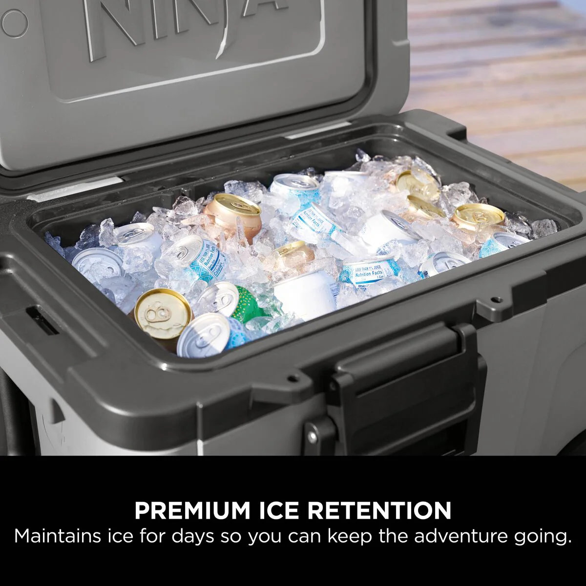 Ninja FrostVault 45QT/42L Wheeled Cooler with Dry Zone, Slate Grey FB245UKGY - Image 4