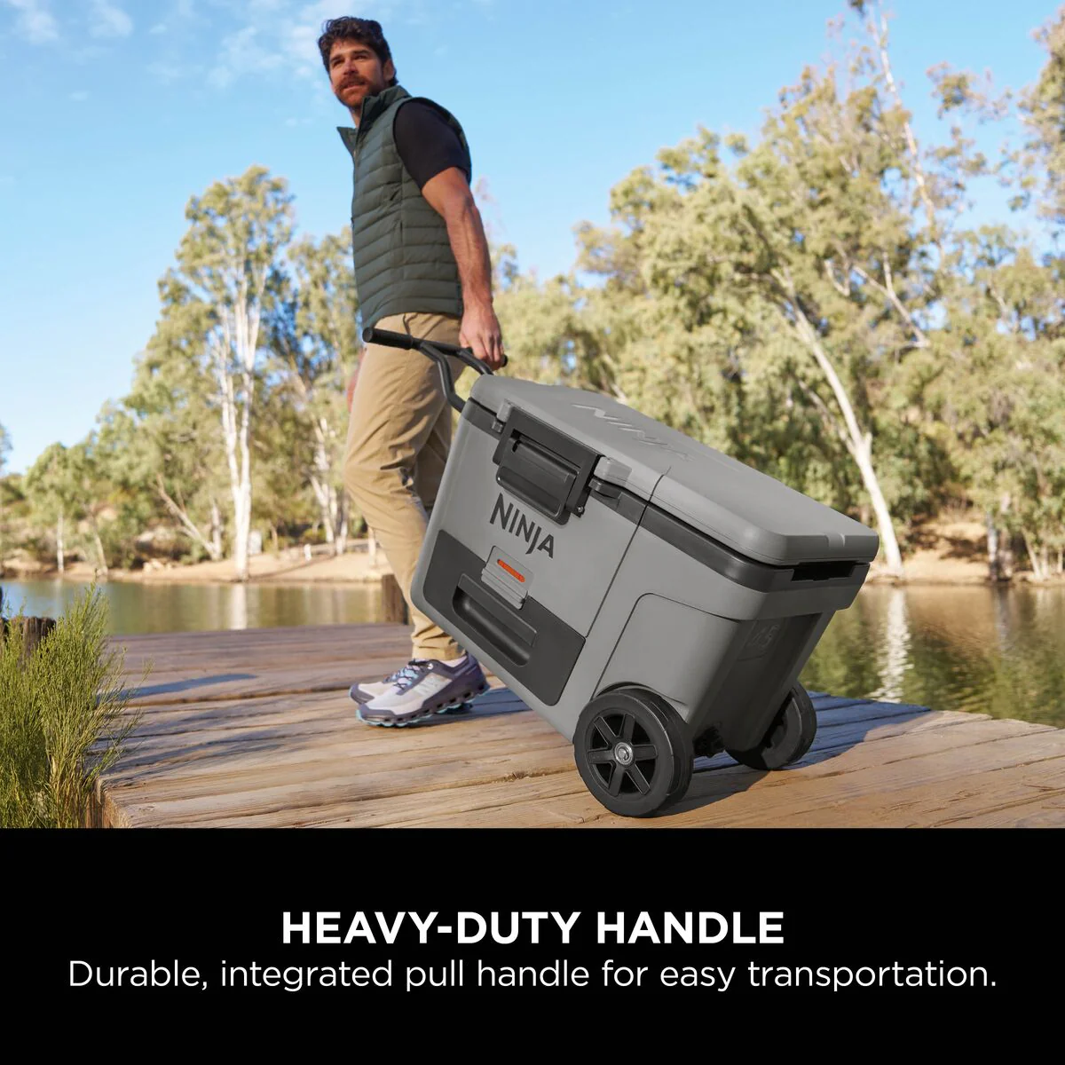 Ninja FrostVault 45QT/42L Wheeled Cooler with Dry Zone, Slate Grey FB245UKGY - Image 5