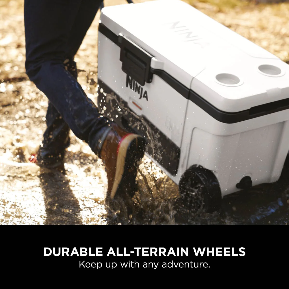 Ninja FrostVault 65QT/61L Wheeled Cooler with Dry Zone, Cloud White FB265EUUKWH - Image 3