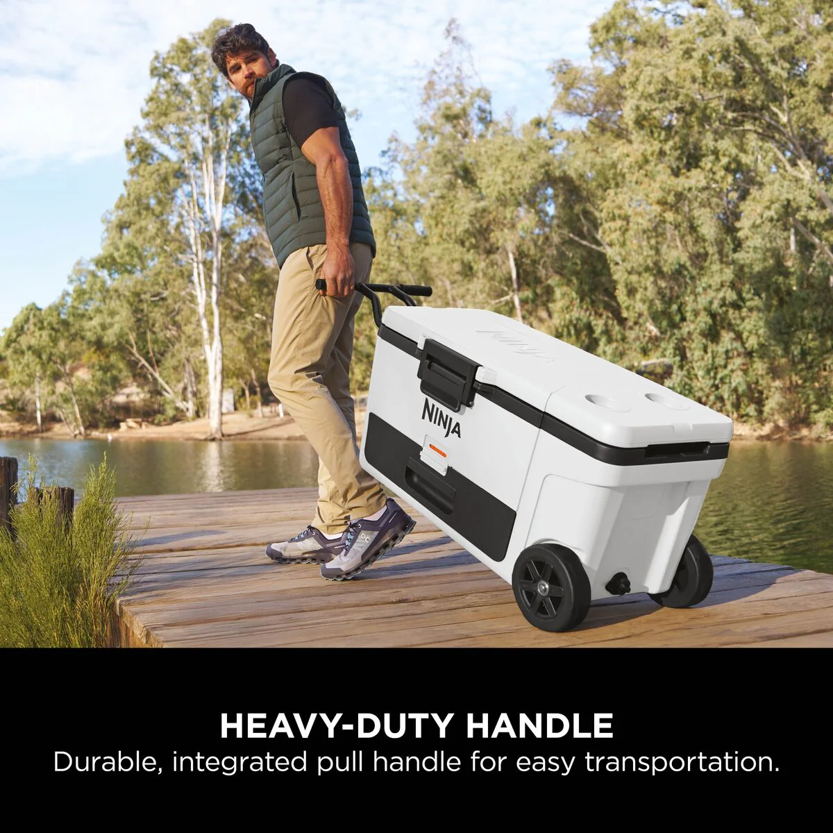 Ninja FrostVault 65QT/61L Wheeled Cooler with Dry Zone, Cloud White FB265EUUKWH - Image 6