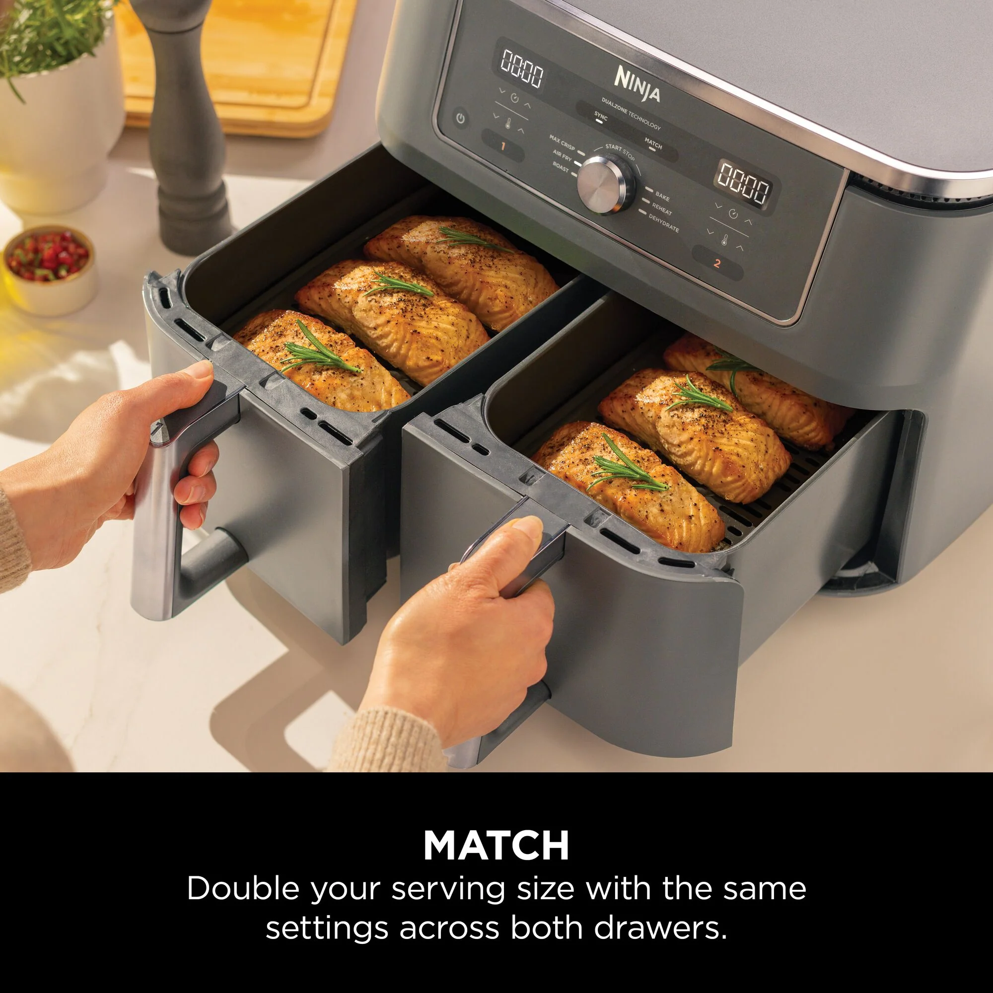 Ninja MAX 6-in-1 Dual Zone Air Fryer 9.5L DZ400UK - Image 4