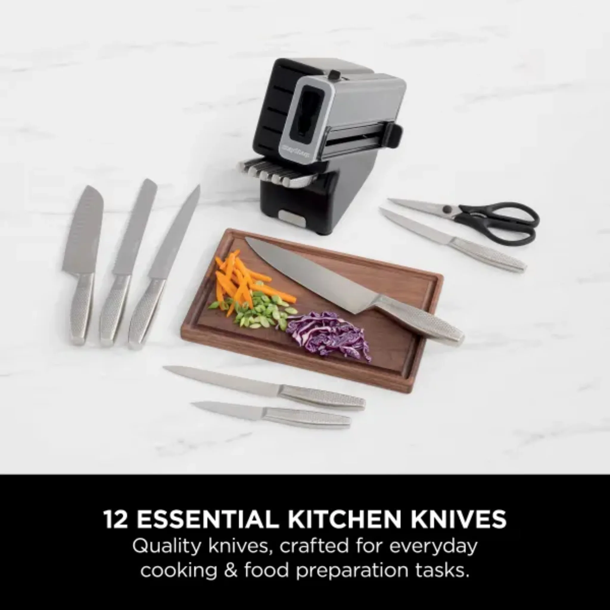 Ninja StaySharp 14-Piece Stainless Knife Set, Wood Block & Built-In Sharpener K62014EUUK - Image 5