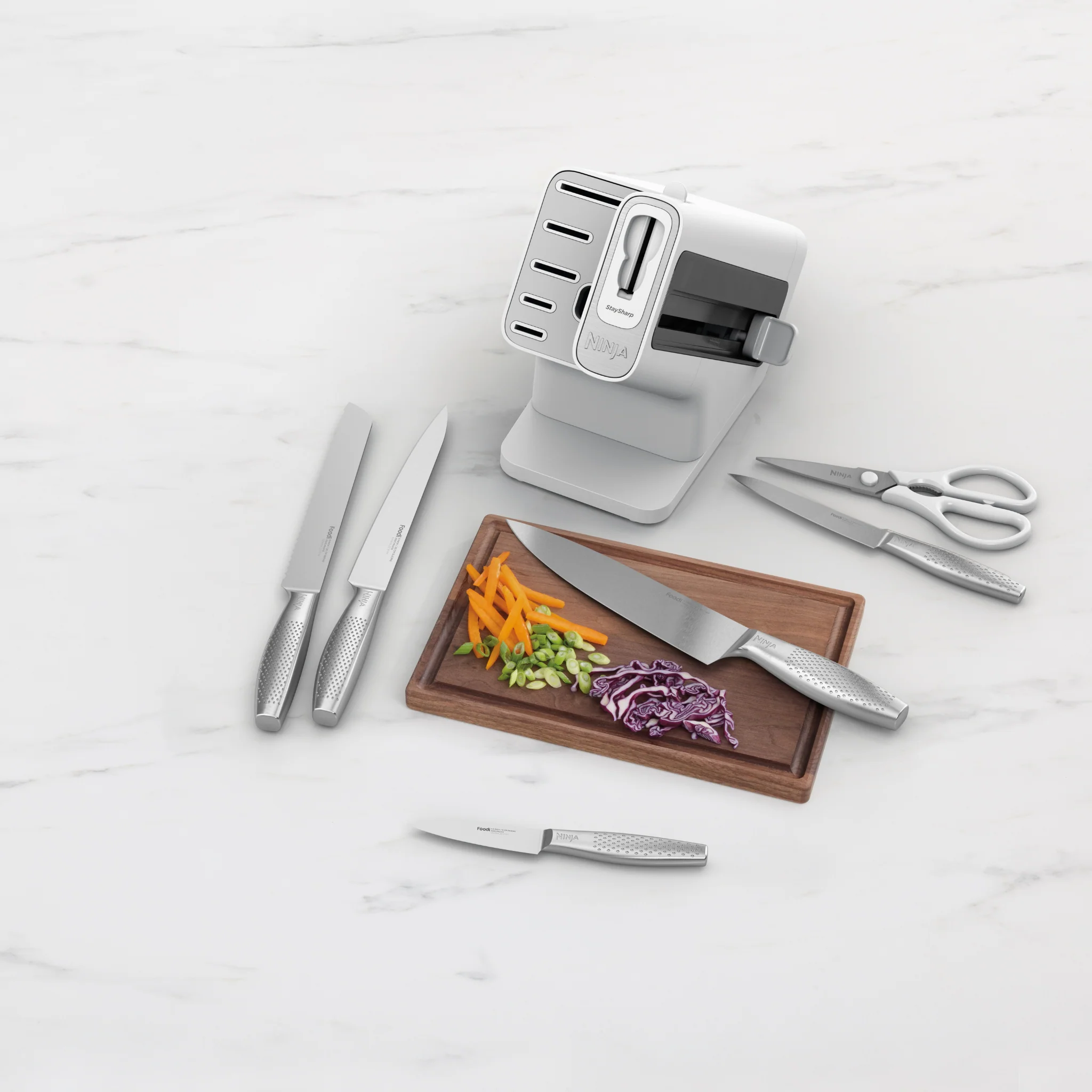 Ninja StaySharp Stainless 6-Piece Knife Set & White Block – K62006EUWH - Image 3