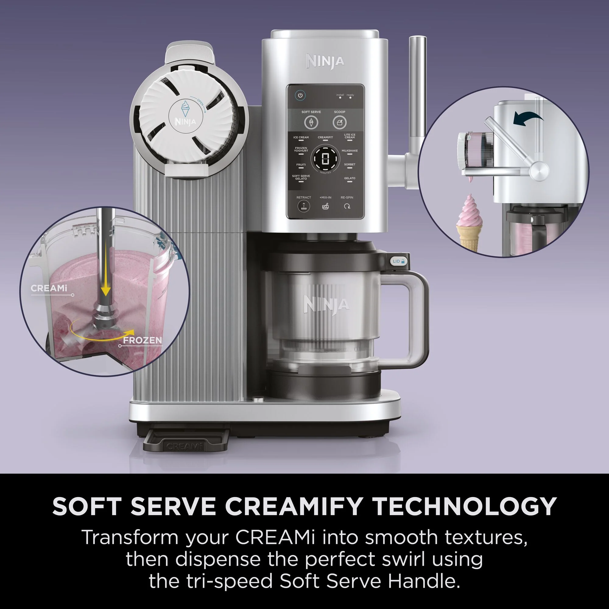 Ninja Swirl by CREAMi 13-in-1 Soft Serve & Ice Cream Maker NC701UK - Image 14