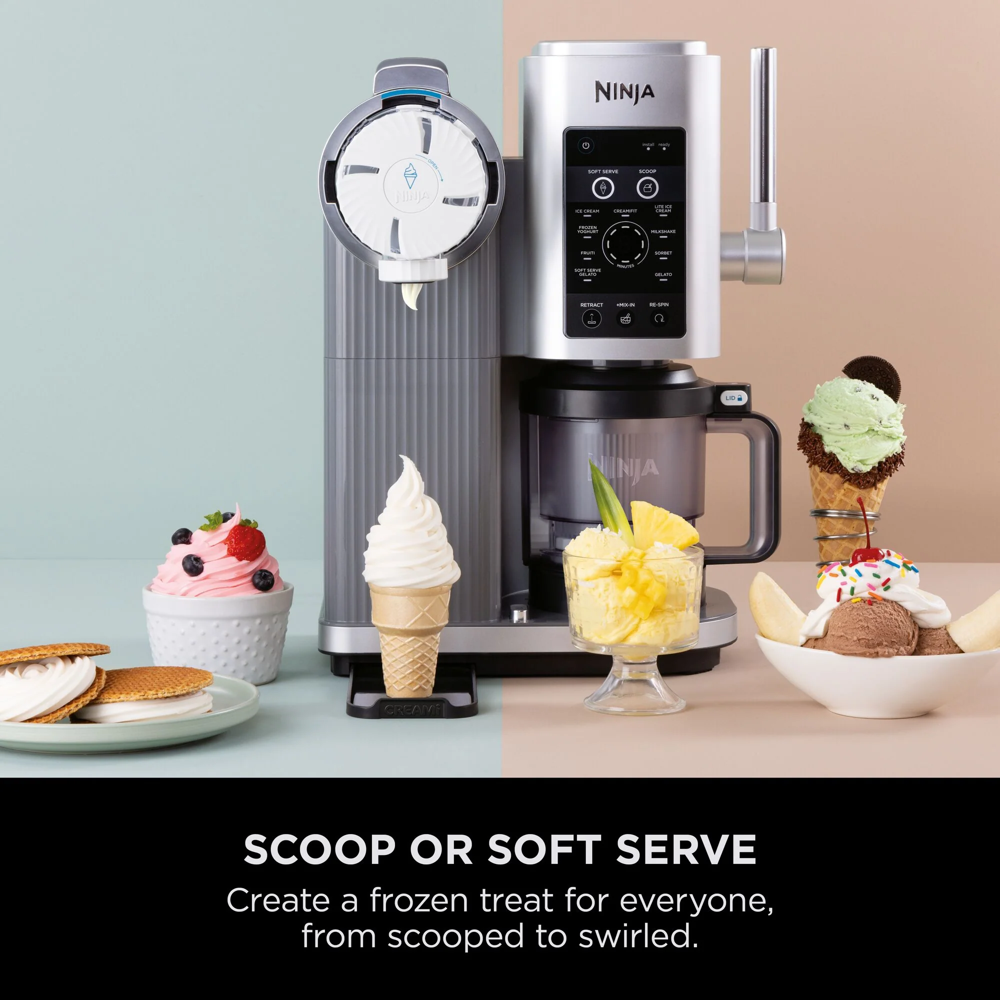Ninja Swirl by CREAMi 13-in-1 Soft Serve & Ice Cream Maker NC701UK - Image 5