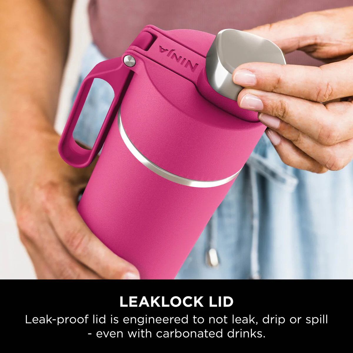 Ninja Thirsti 530 ml Travel Bottle – Hot Pink DW1801EUUKBP - Image 4