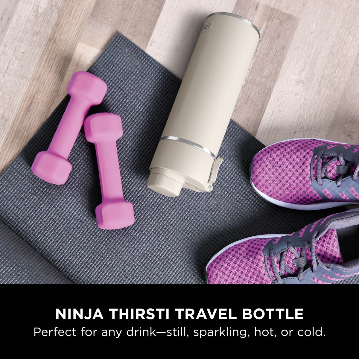 Ninja Thirsti 530 ml Travel Bottle – Sandstone DW1801EUUKST - Image 2