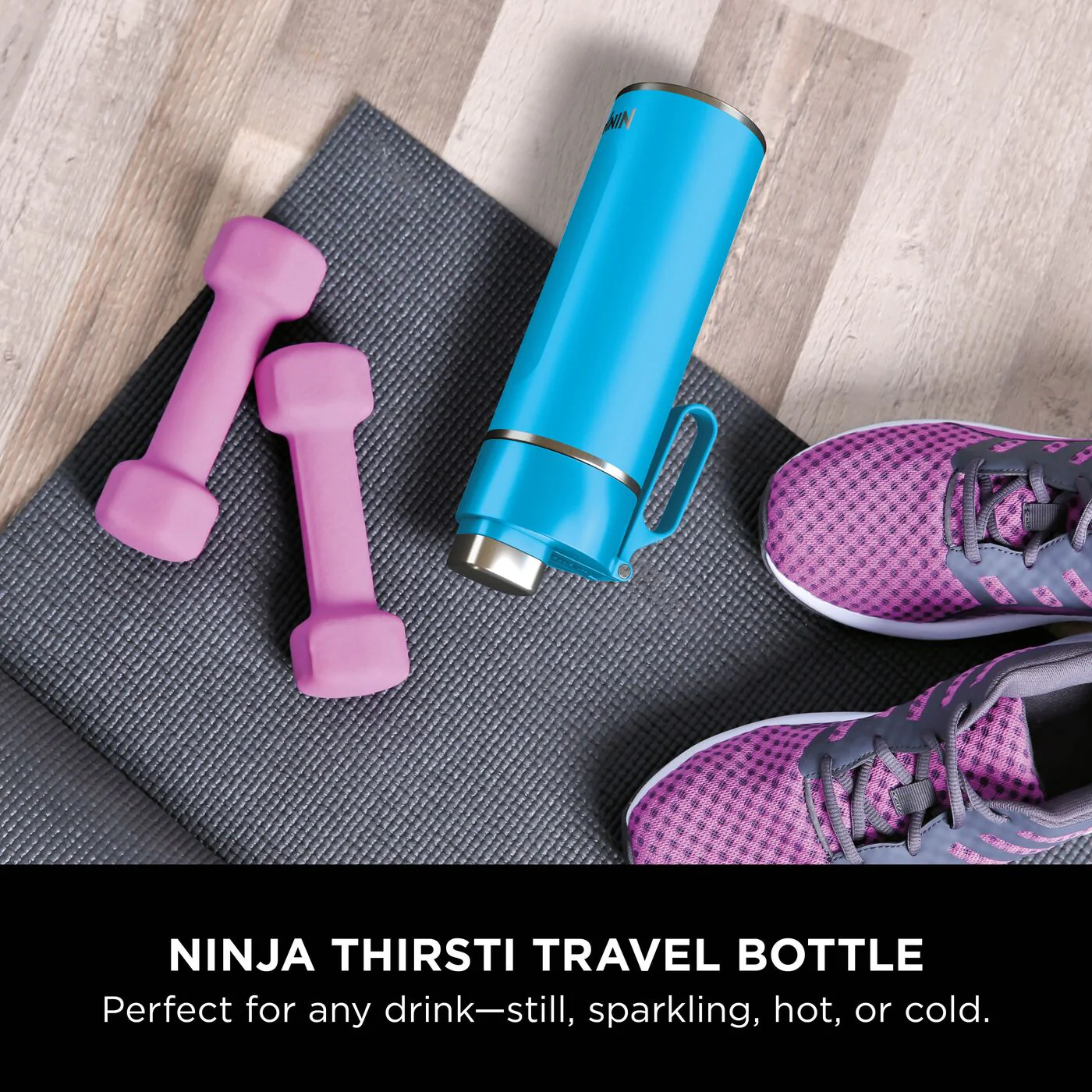 Ninja Thirsti 530 ml Travel Bottle – Tropical Blue DW1801EUUKSB - Image 2