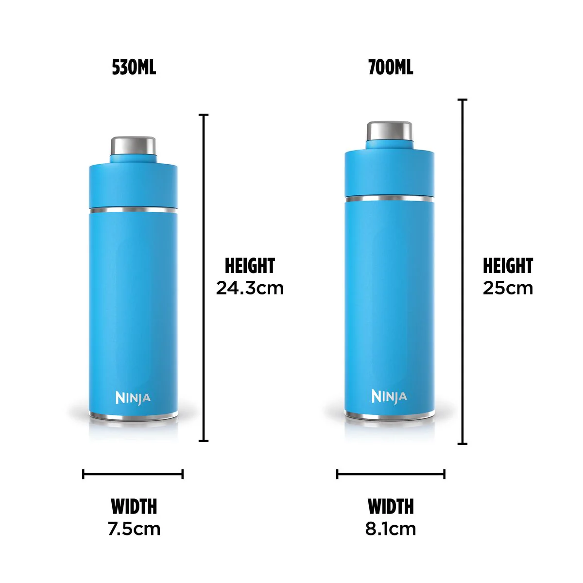 Ninja Thirsti 530 ml Travel Bottle – Tropical Blue DW1801EUUKSB - Image 5