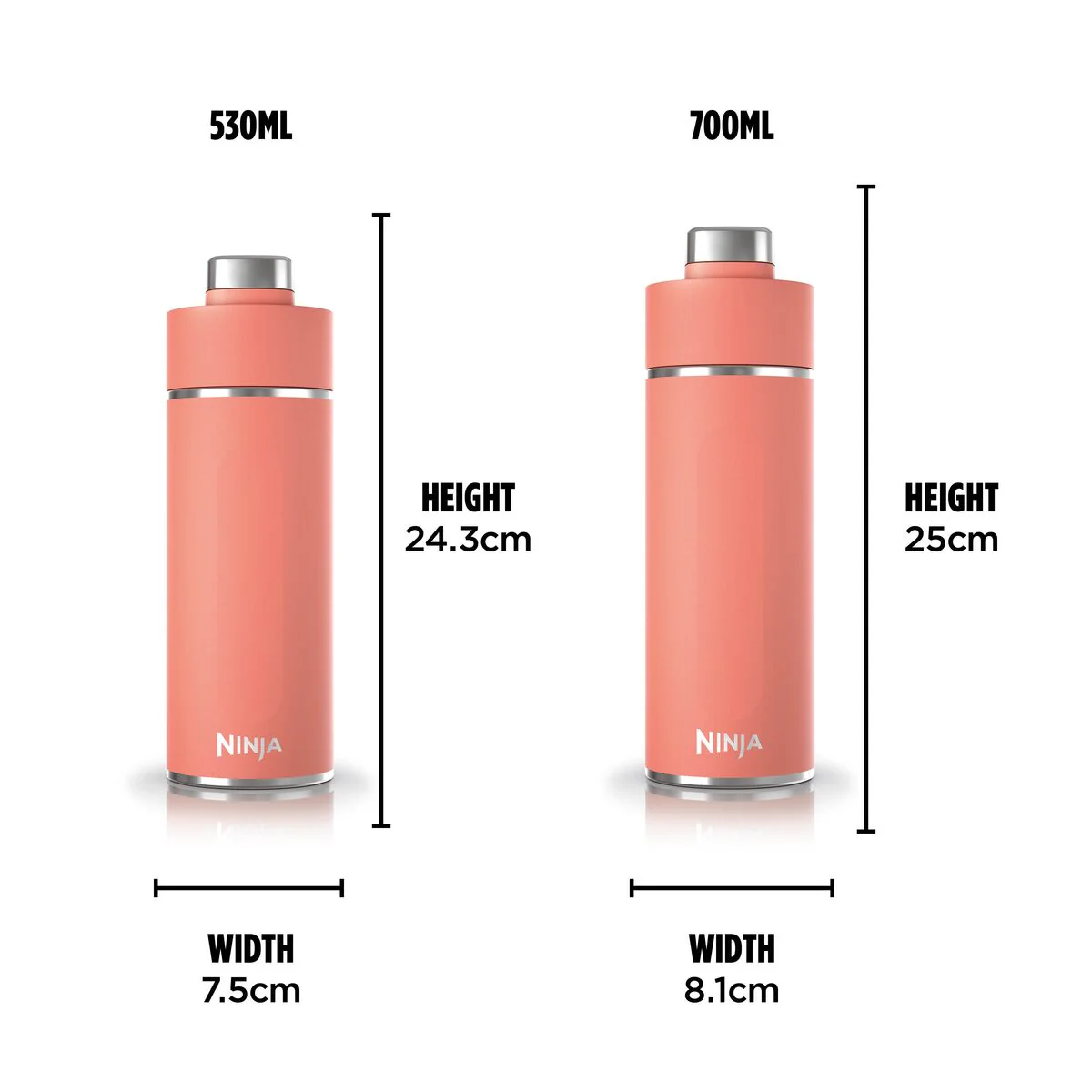 Ninja Thirsti 700 ml Travel Bottle – Coral DW2401EUUKPE - Image 5