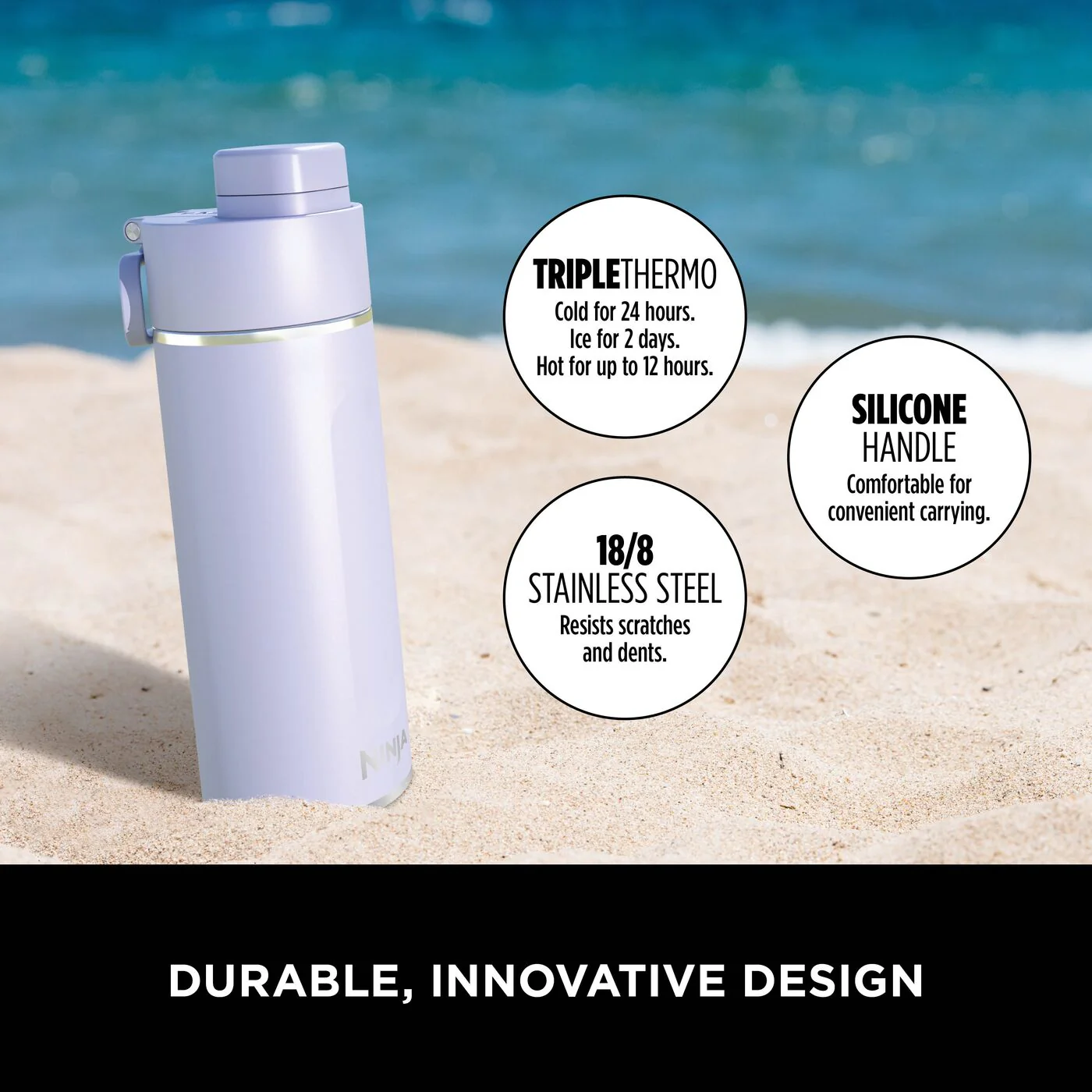 Ninja Thirsti 700 ml Travel Bottle – Lavender DW2401EUUKLV - Image 3