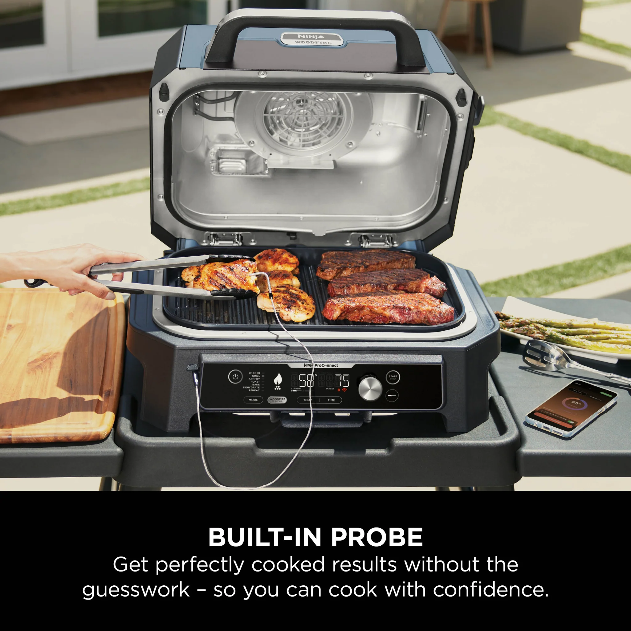 Ninja Woodfire Pro Connect XL Electric BBQ Grill & Smoker OG901UK – Free BBQ Cover - Image 10