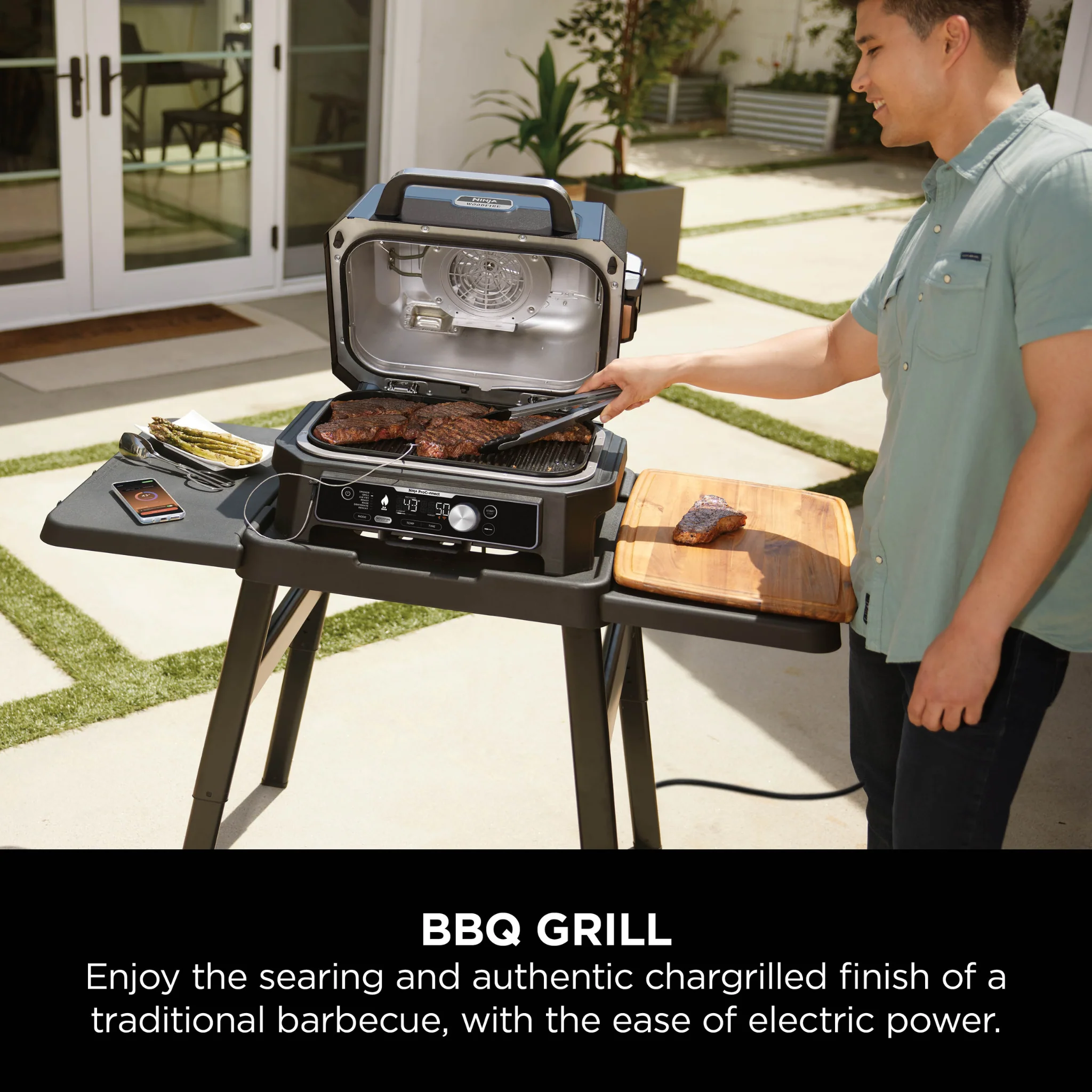 Ninja Woodfire Pro Connect XL Electric BBQ Grill & Smoker OG901UK – Free BBQ Cover - Image 7