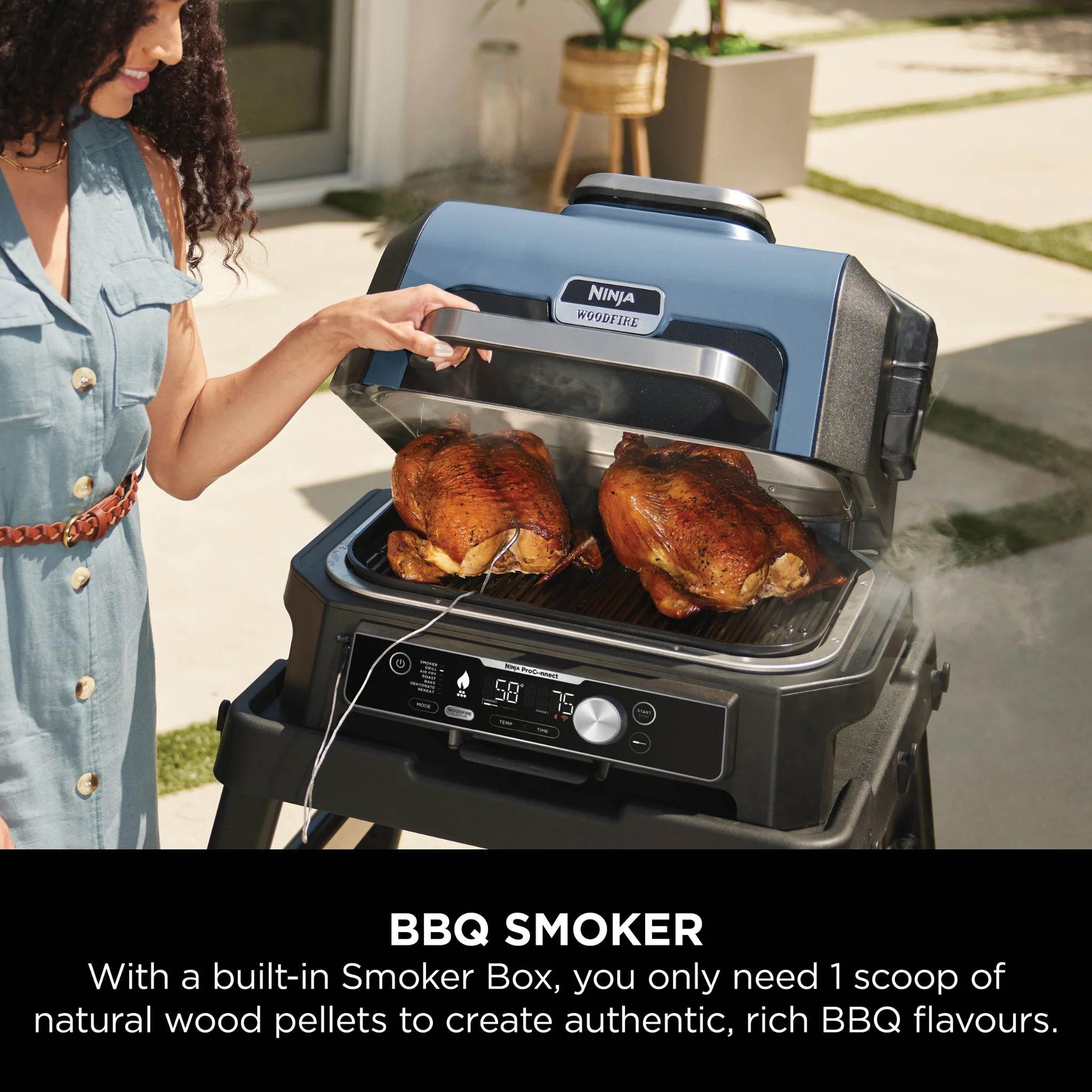 Ninja Woodfire Pro Connect XL Electric BBQ Grill & Smoker OG901UK – Free BBQ Cover - Image 9