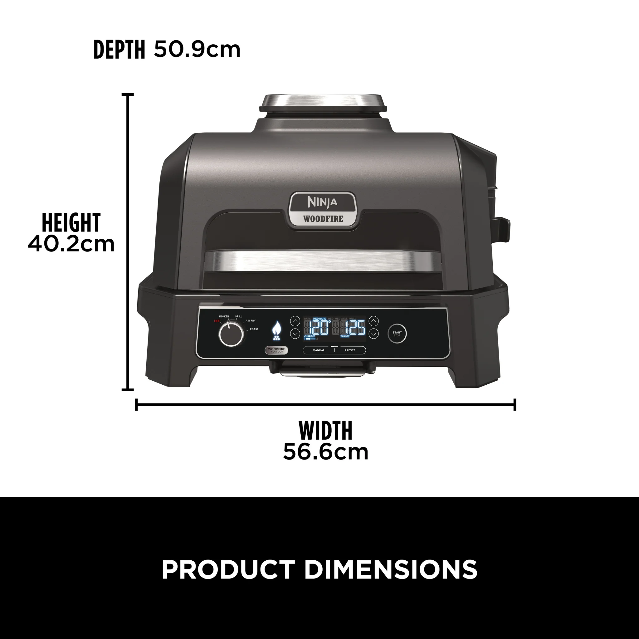Ninja Woodfire Pro XL Electric BBQ Grill & Smoker OG850UK – Free BBQ Cover - Image 4