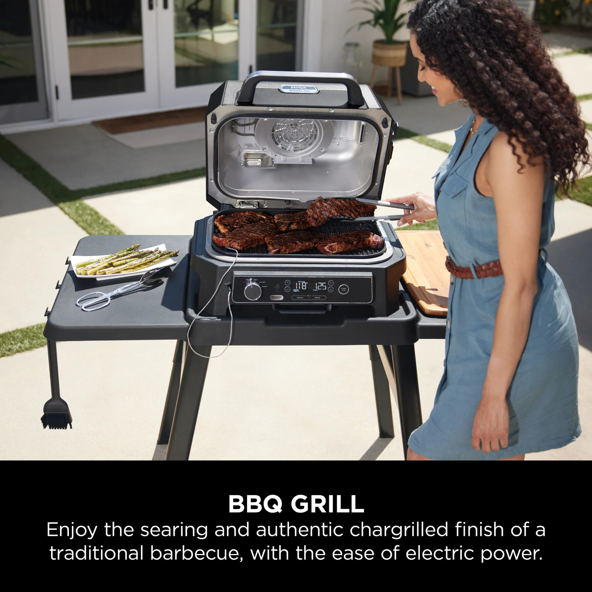 Ninja Woodfire Pro XL Electric BBQ Grill & Smoker OG850UK – Free BBQ Cover - Image 5