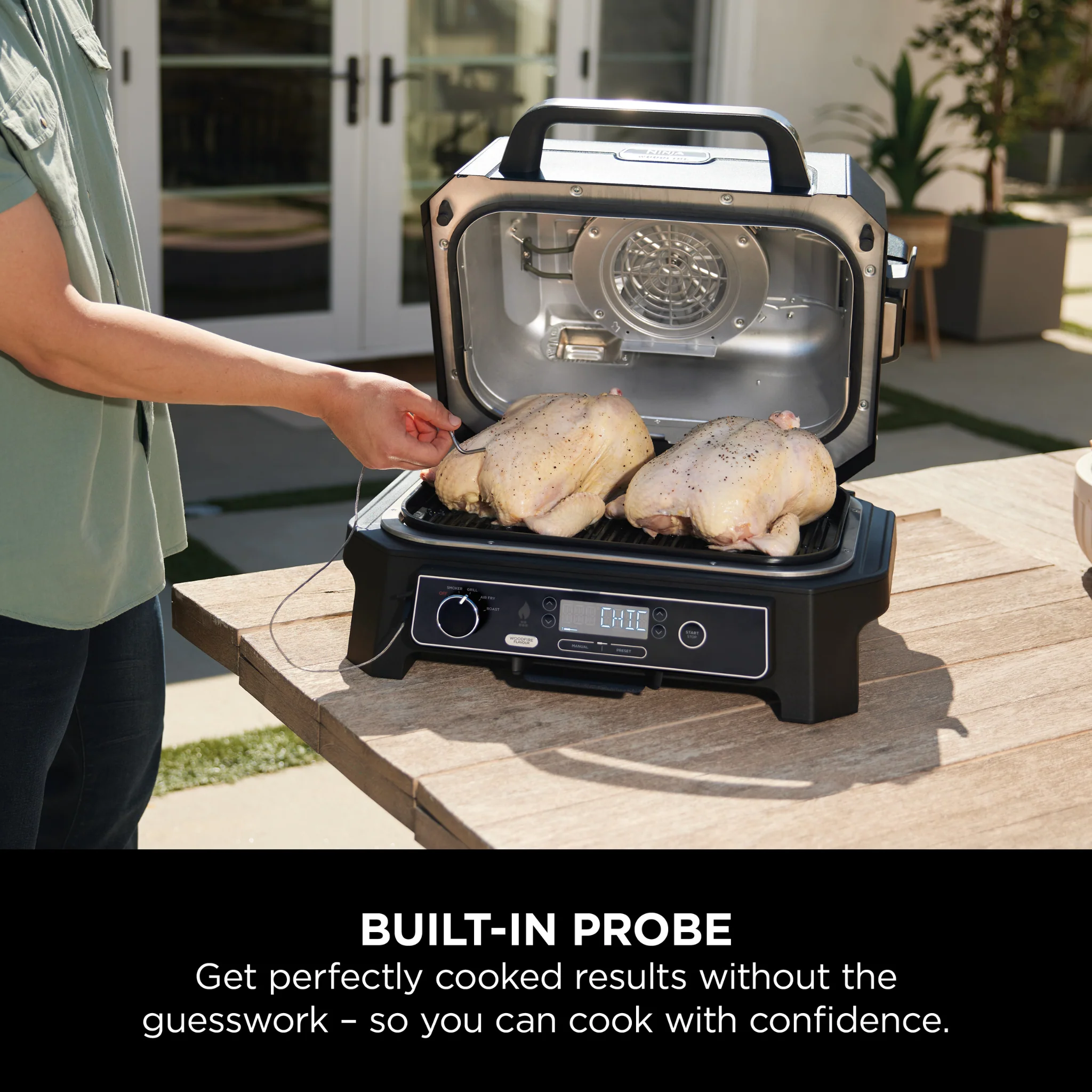 Ninja Woodfire Pro XL Electric BBQ Grill & Smoker OG850UK – Free BBQ Cover - Image 8