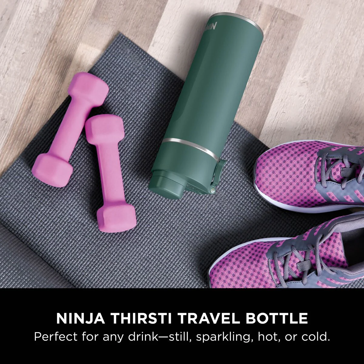 Ninja Thirsti 530 ml Travel Bottle – Evergreen DW1801EUUKEM - Image 2